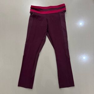 Lululemon Crop Leggings Size 4 Maroon